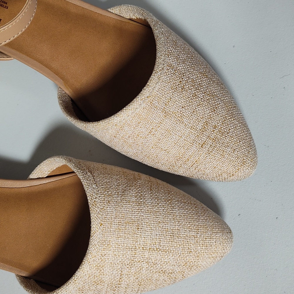 Seychelles d'orsay ankle strap wedge sandals flats 8.5 wide - Picture 4 of 14